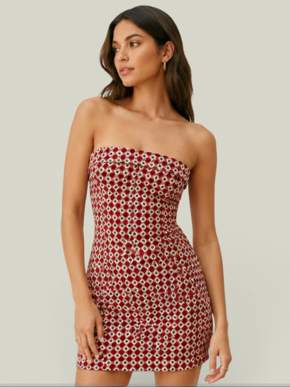 Reformation Madilyn Strapless Denim Mini Dress